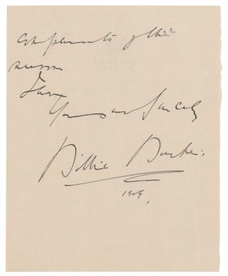 Lot #723 Billie Burke Autograph Letter Signed - Image 2