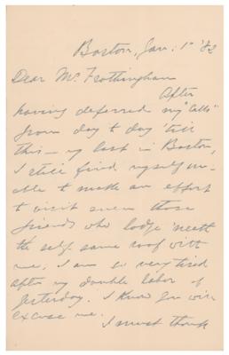Lot #718 Edwin Booth Autograph Letter Signed