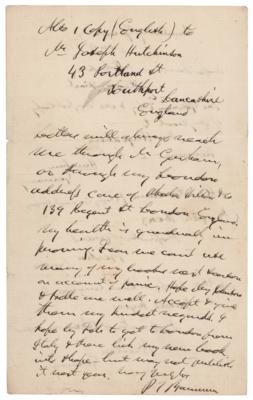 Lot #152 P. T. Barnum Autograph Letter Signed - Image 2