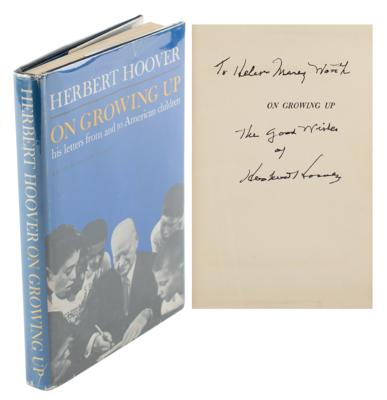 Lot #92 Herbert Hoover Signed Book
