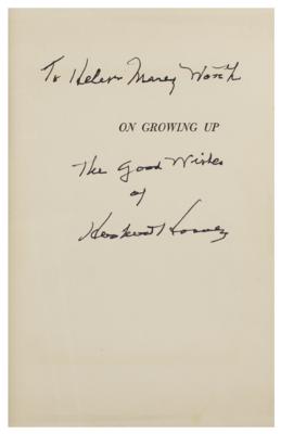 Lot #92 Herbert Hoover Signed Book - Image 2