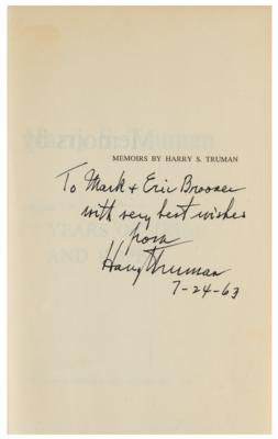 Lot #123 Harry S. Truman Signed Book - Image 2