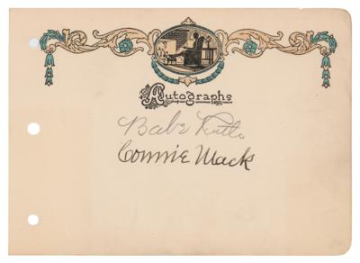 Lot #837 Babe Ruth and Connie Mack Signatures