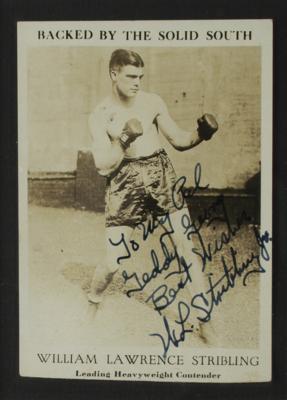 Lot #905 Young Stribling Signature and Signed Photograph - Image 3