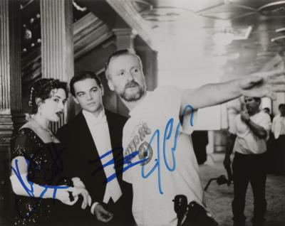 Lot #817 Titanic: DiCaprio, Winslet, and Cameron Signed Photograph