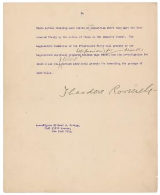 Lot #33 Theodore Roosevelt Typed Letter Signed - Image 8