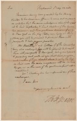 Lot #8 Thomas Jefferson Letter Signed - Image 1