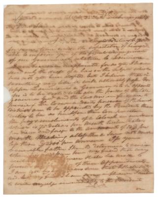 Lot #19 William Henry Harrison Autograph Letter Signed - Image 1