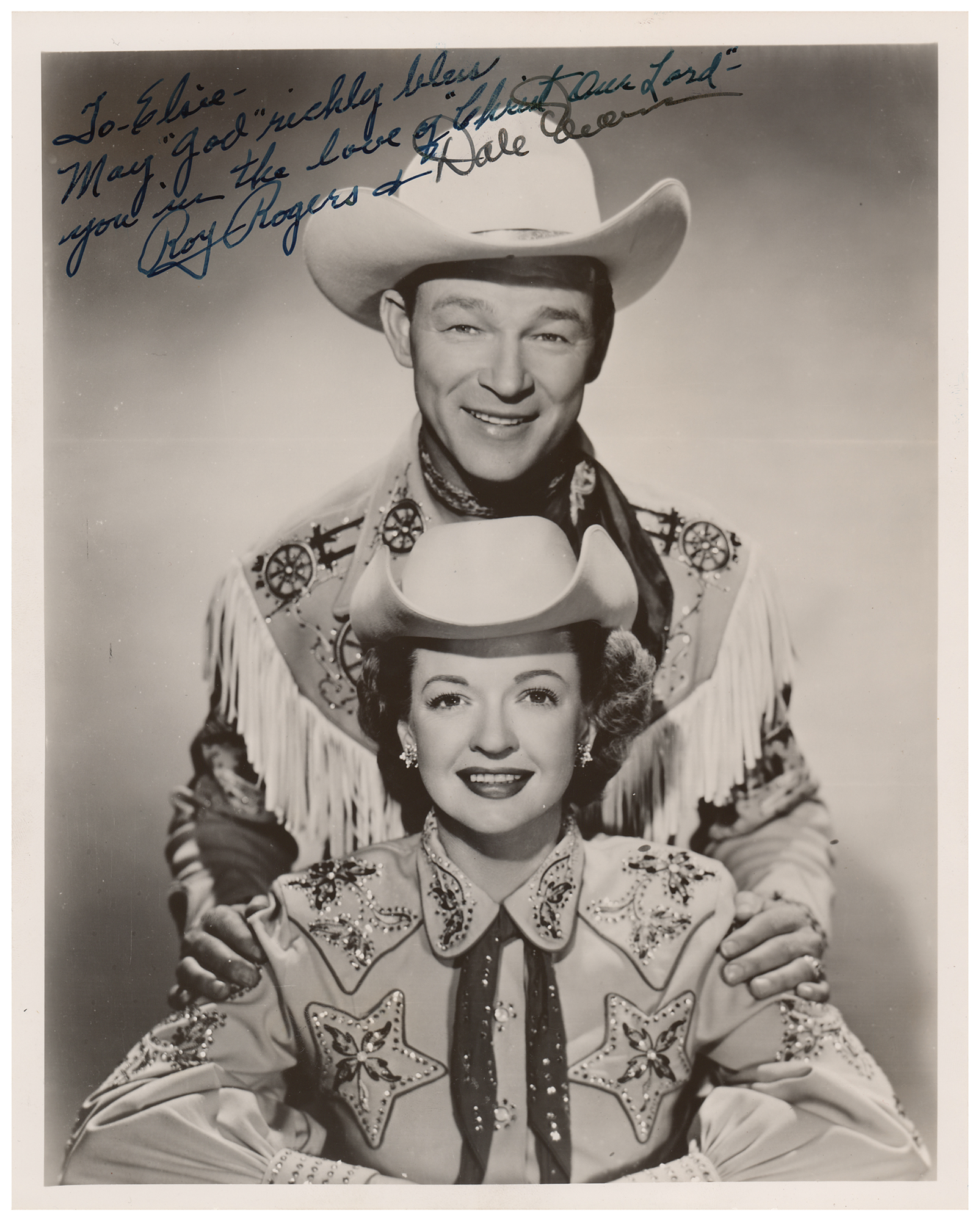 Lot #797 Roy Rogers and Dale Evans Signed Photograph