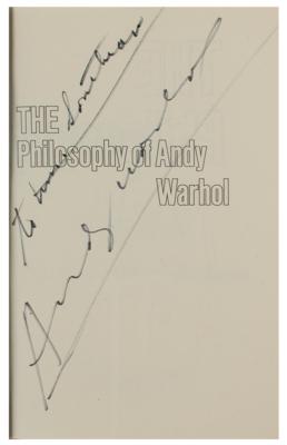 Lot #455 Andy Warhol Signed Book - Image 2