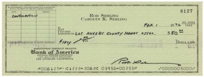 Lot #798 Rod Serling Signed Check
