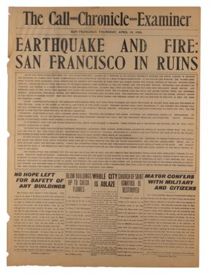 Lot #144 1906 San Francisco Earthquake Newspaper - Image 1