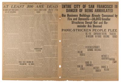Lot #144 1906 San Francisco Earthquake Newspaper - Image 2