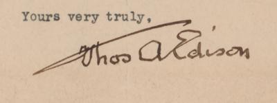 Lot #155 Thomas Edison Typed Letter Signed - Image 2