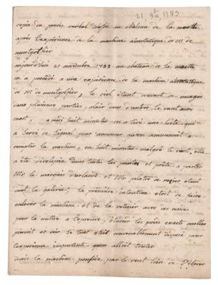 Lot #380 Joseph-Michel and Pierre Montgolfier Auotgraph Letters Signed - Image 6