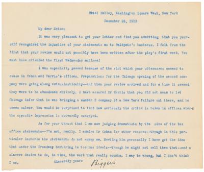 Lot #486 Earl Derr Biggers Typed Letter Signed - Image 1