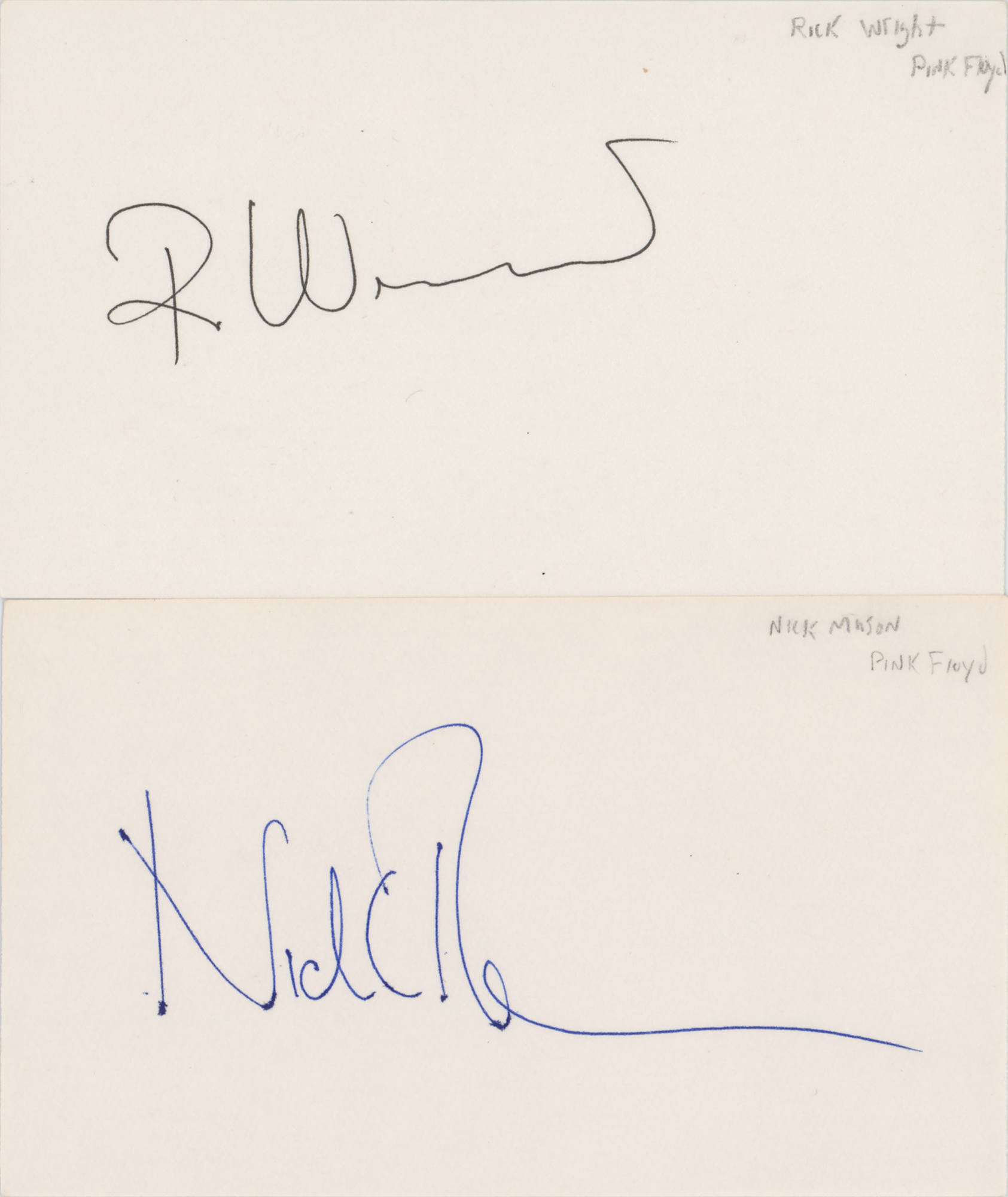Lot #650 Pink Floyd: Mason and Wright Signatures