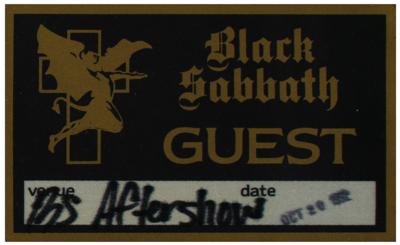 Lot #612 Black Sabbath Signed Pickguard and Ronnie James Dio Signature - Image 4