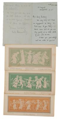 Lot #507 Kate Greenaway (2) Autograph Letter Signed