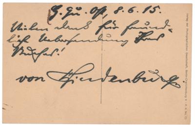 Lot #342 Paul von Hindenburg (3) Signed Items - Image 2
