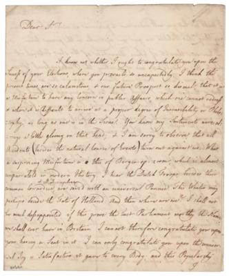 Lot #174 David Hume Autograph Letter Signed