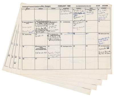 Lot #113 Nancy Reagan Annotated Schedule - Image 1