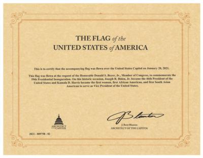 Lot #61 Joe Biden: 2021 Inauguration Flag - Image 2