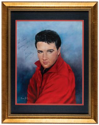 Lot #563 Elvis Presley Signed Oversized Print - Image 1