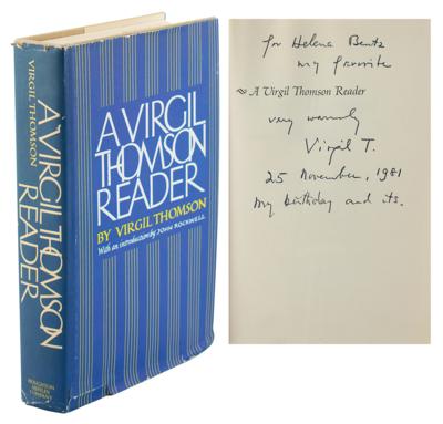 Lot #583 Virgil Thomson Signed Book - Image 1