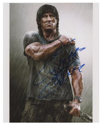 Lot #802 Sylvester Stallone Signed Photograph