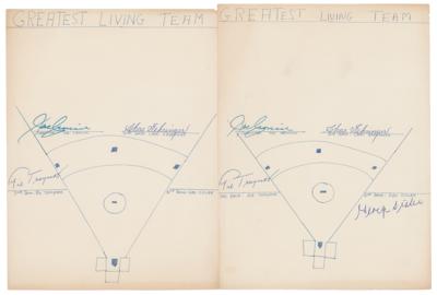 Lot #863 Baseball Infielders: Traynor, Cronin, Gehringer, and Sisler Signatures - Image 1