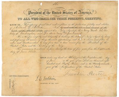 Lot #112 Franklin Pierce Document Signed as President - Image 1