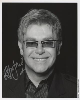 Lot #643 Elton John Signed Photograph
