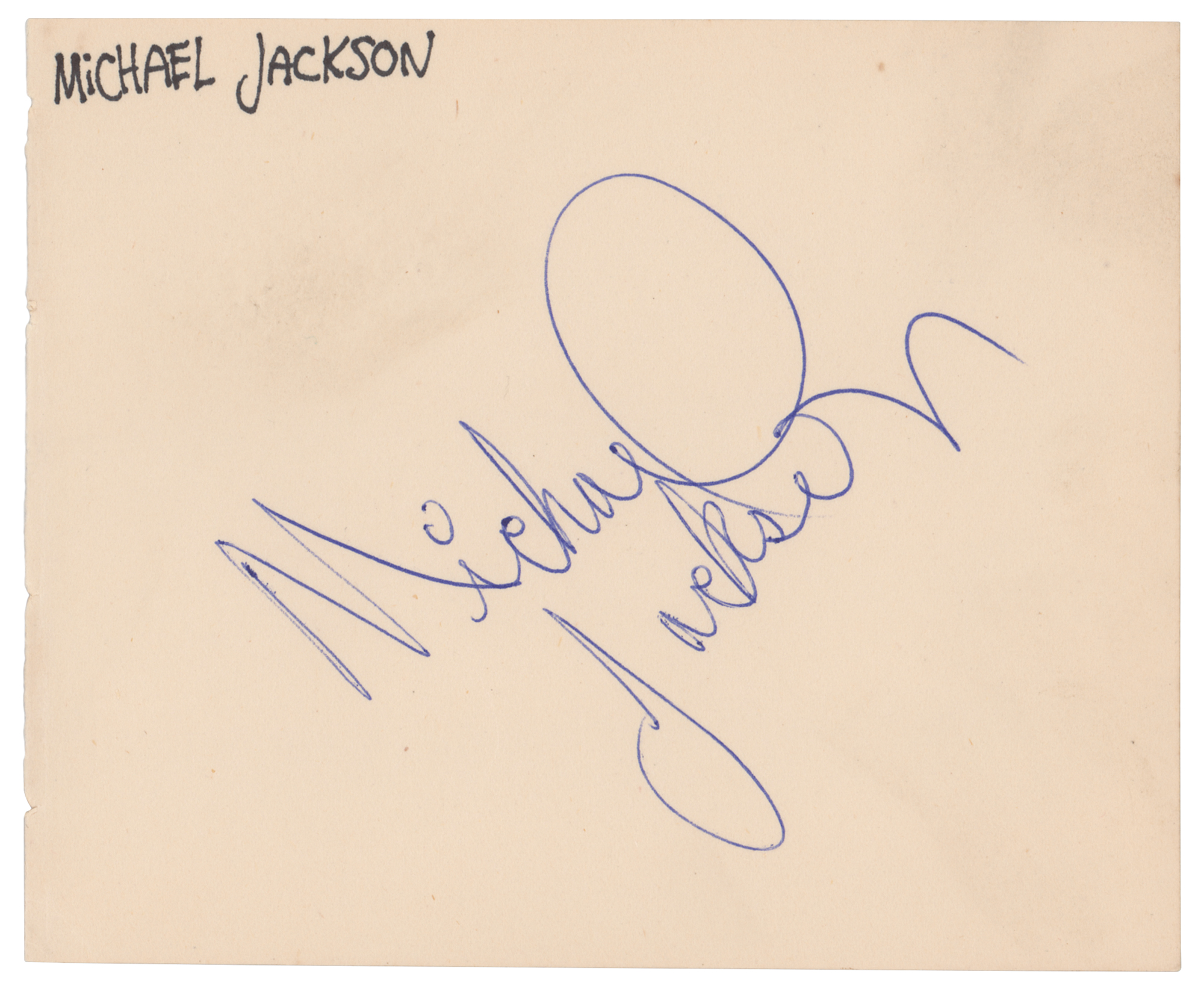 Lot #676 Michael Jackson Signature