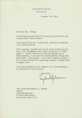 Lot #95 Lyndon B. Johnson Typed Letter Signed as