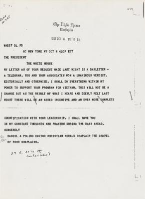 Lot #95 Lyndon B. Johnson Typed Letter Signed as President - Image 2