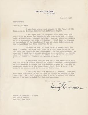 Lot #43 Harry S. Truman Typed Letter Signed as President - Image 1