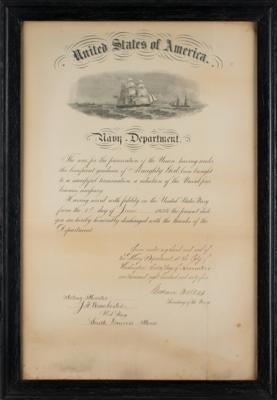 Lot #374 Gideon Welles Document Signed - Image 1