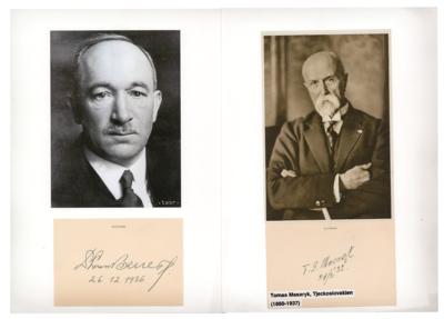 Lot #268 Tomas Masaryk and Edvard Benes Signatures
