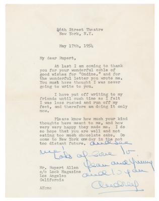 Lot #694 Audrey Hepburn Typed Letter Signed - Image 2
