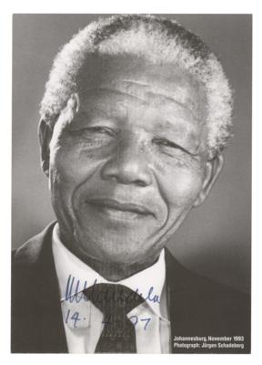 Lot #150 Nelson Mandela Signed Photograph - Image 1