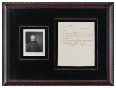 Lot #12 John Quincy Adams Autograph Letter Signed - Image 1
