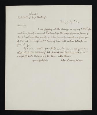 Lot #12 John Quincy Adams Autograph Letter Signed - Image 2