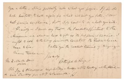 Lot #32 Rutherford B. Hayes Autograph Letter Signed - Image 4