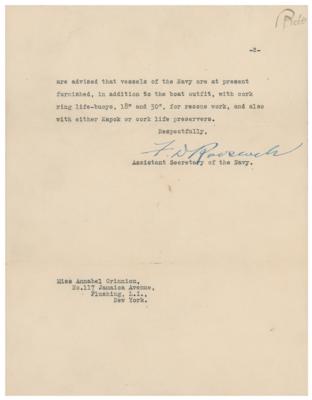 Lot #40 Franklin D. Roosevelt Typed Letter Signed - Image 3