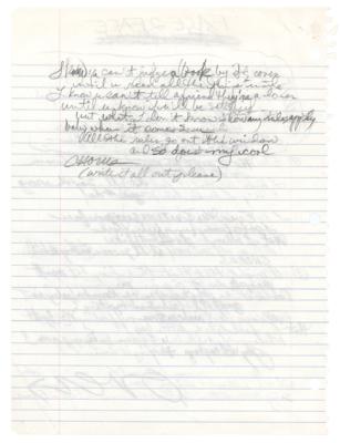 Lot #8052 Prince Handwritten Song Lyrics for 'Face 2 Face' - Image 2