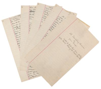 Lot #8031 Zane Grey Handwritten Manuscript for 'The Vanishing American' - Image 1