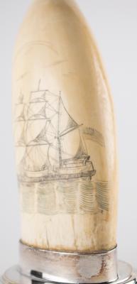 Lot #8012 John F. Kennedy Oval Office Scrimshaw with Autograph Letter Signed by Jacqueline Kennedy - Image 5