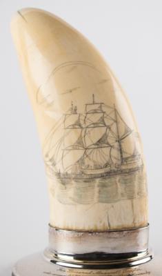 Lot #8012 John F. Kennedy Oval Office Scrimshaw with Autograph Letter Signed by Jacqueline Kennedy - Image 6