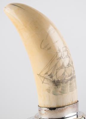 Lot #8012 John F. Kennedy Oval Office Scrimshaw with Autograph Letter Signed by Jacqueline Kennedy - Image 7